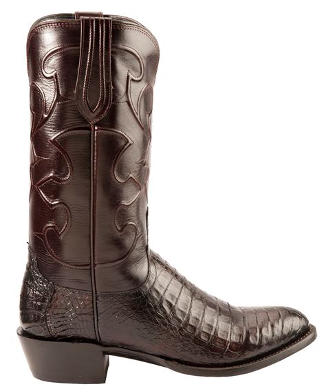 crocodile belly cowboy boots.